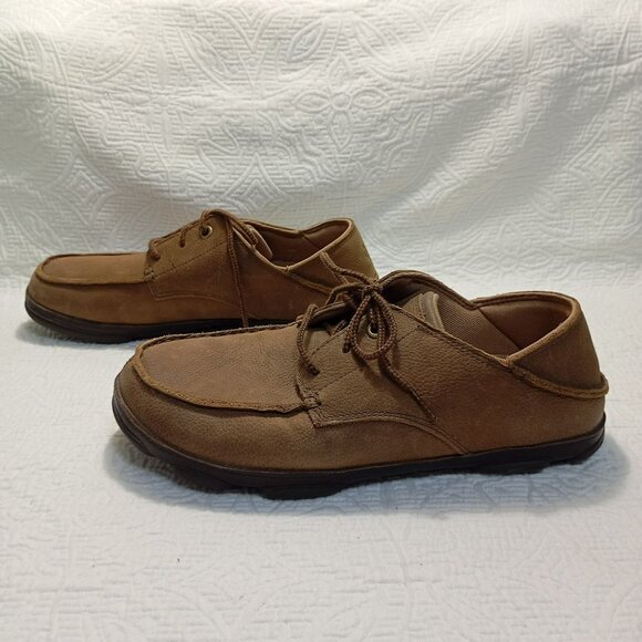 Olukai Hamakuapoko Mens Leather Lace-Up Shoes US 9.5 EU 42.5 Casual & Durable - Picture 6 of 10